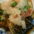 はらぺこクロティ's cooksnap of when they made サバの塩焼き✿梅おくらみぞれのっけ.