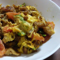 たかゅぅ's cooksnap of when they made トマトと枝豆のニンニクカレー炒め.