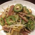 かまん's cooksnap of when they made スパムと厚揚げのゴーヤチャンプルー.