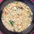 マルルル's cooksnap of when they made 鮭とキノコと水菜の雑炊(*´o`*).