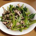 maioki's cooksnap of when they made 小松菜と豚肉の炒め物.