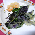 Jock's cooksnap of when they made サクッ♪白エビと金時草のてんぷら.