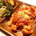 ねむ✿たん's cooksnap of when they made エビのトマト豆乳クリームパスタ.