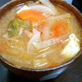 ぷちぷち♪♪'s cooksnap of when they made 辛うまあっさり！キムチ味噌スープ.