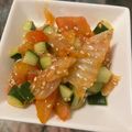 ちみ's cooksnap of when they made トマトときゅうりのキムチ和え.