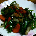単！！'s cooksnap of when they made 小松菜で野菜炒め.
