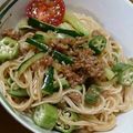 ねねこ39's cooksnap of when they made 夏バテ予防解消☆ゴマだれ肉味噌そうめん.