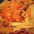 P_heaven's cooksnap of when they made 簡単キムチ鍋風餃子.