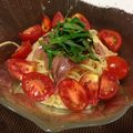 smile♂'s cooksnap of when they made 生ハムとプチトマトの冷製パスタ.