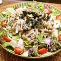 ちべターリー's cooksnap of when they made しめじチンで和風サラダwith梅ドレ.