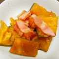 feuilles's cooksnap of when they made ちょっぴり洋風？南瓜ベーコンのにんにく煮.