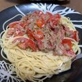 あやちまる's cooksnap of when they made ❥トマトとツナの混ぜるだけde冷製パスタ.