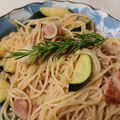 杉山純子's cooksnap of when they made 豚肉とズッキーニのピリ辛和風パスタ.