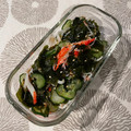 Faiza's cooksnap of when they made きゅうりとわかめのうま味酢の物.