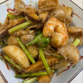 クック茶々茶's cooksnap of when they made カブと海老の黒酢オイスターソース炒め.