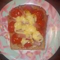 inLondon's cooksnap of when they made トマトとハムのトースト.