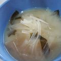 ふかちよ's cooksnap of when they made 千切り大根とワカメのみそ汁.
