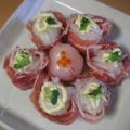 natsuaya's cooksnap of when they made お花みたい✿生ハム手毬寿司.