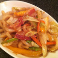 yukobon's cooksnap of when they made サクッと今夜は焼うどん.