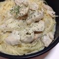 デリラ's cooksnap of when they made 鶏肉のクリームパスタ.