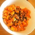 komugiko4's cooksnap of when they made ✿カボチャとベーコンのバターライス丼✿.