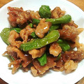 asuka_poo's cooksnap of when they made ししとうと豚の竜田揚げの味噌炒め.