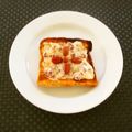リンテルナ's cooksnap of when they made 金時豆とクリームチーズのトースト.