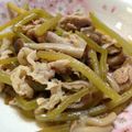 なっちゃん420's cooksnap of when they made 芋づるで簡単豚きんぴら.