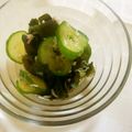 yurizumi's cooksnap of when they made ワインビネガーで♪わかめとじゃこの酢の物.