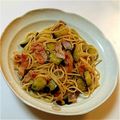 りんごママ24's cooksnap of when they made ナスとベーコンのペペロンチーノ.