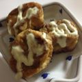 happy-cherry's cooksnap of when they made カリッとがんもに濃厚わさびチーズソース✿.