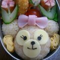 ここ＆りり's cooksnap of when they made キャラ弁ダッフィー＆シェリーメイ♡.