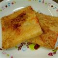 hhh1214's cooksnap of when they made つまみに☆キムチ油揚げに入れて焼いただけ.