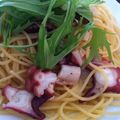 あゆむんむんるか's cooksnap of when they made 洋麺屋五右衛門風✿タコのペペロンチーノ✿.