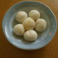 hiyokogirl's cooksnap of when they made 芋名月　＊お月見だんご＊.
