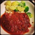 zenimaru's cooksnap of when they made やわらかむね肉のパン粉焼き トマトソース.
