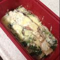 appluna's cooksnap of when they made レンジで簡単♪鮭とほうれん草のグラタン風.