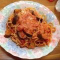 さっち✴︎'s cooksnap of when they made ＊茄子のトマトクリームパスタ＊.