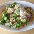 スキャンピー's cooksnap of when they made オクラとみょうがの柚子胡椒パスタ.