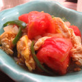 ちきぷん's cooksnap of when they made トマトとグリーンアスパラの中華風卵炒め.
