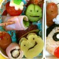 ふぅ～はるママ's cooksnap of when they made お弁当に☆きゅうりでカエル♪.