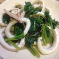 はらぺこウサギのママ's cooksnap of when they made ヤリイカとほうれん草のアーリオ・オーリオ.