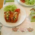 ナピト's cooksnap of when they made きゅうりとハムのふわふわソテーサンド.