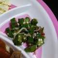sanama0826's cooksnap of when they made オクラとふわふわしらすのおかか和え.