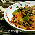 yangpa's cooksnap of when they made ✿つるむらさきのスタミナ炒め✿.