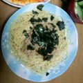 茶っこ's cooksnap of when they made 納豆スープパスタ。.