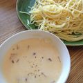 くまはむ家's cooksnap of when they made カルボナーラのつけパスタ.