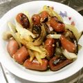 meff's cooksnap of when they made ウインナーと玉葱☆焼肉のたれチーズ炒め.