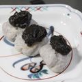 ミントチョコ's cooksnap of when they made 里芋茗荷黒味噌月見団子風.