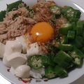 ようこっぷ's cooksnap of when they made 疲労回復！豆腐と夏野菜のネバネバ丼.